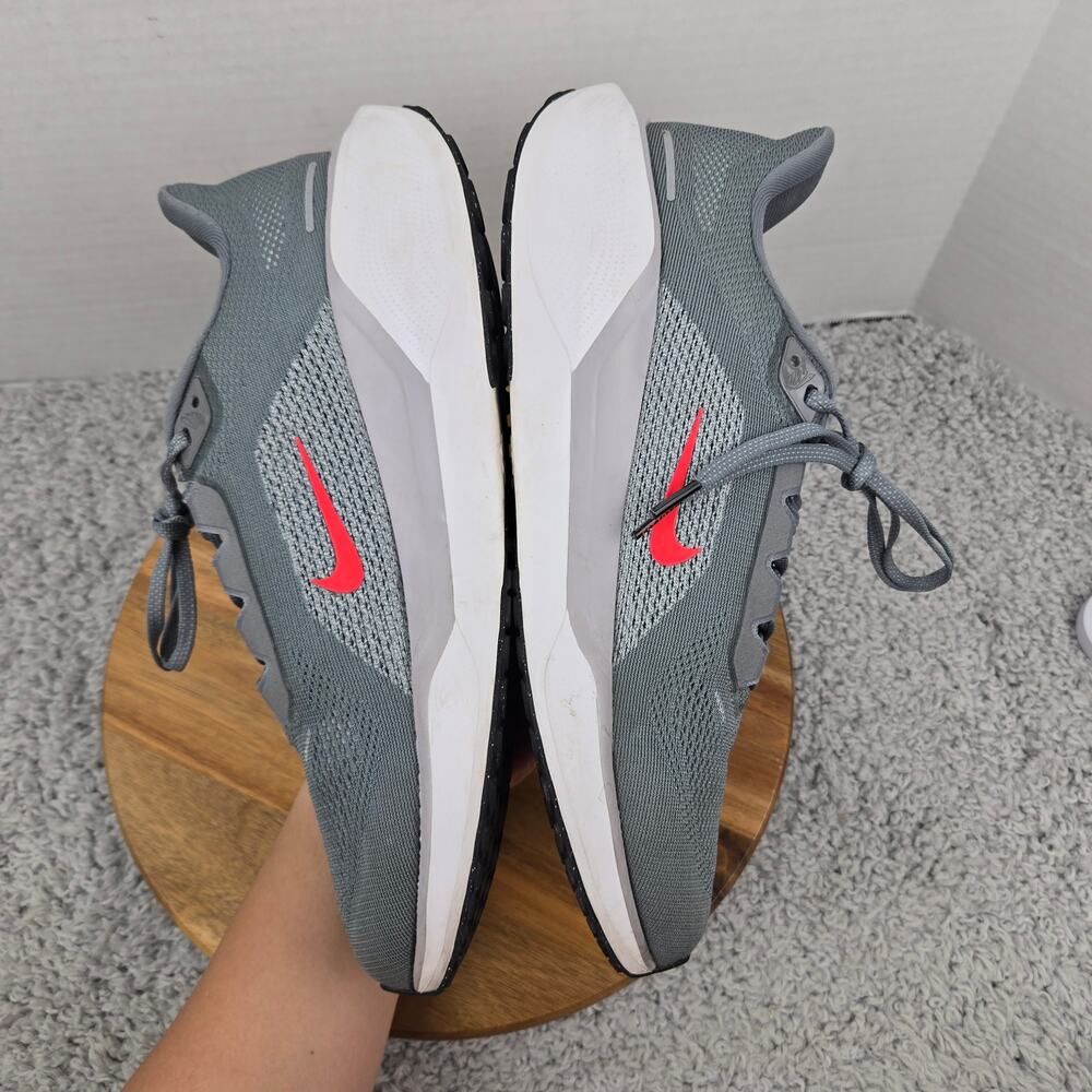 Nike Mens 11.5 Pegasus 41 Cool Grey Bright Crimson Road Running Shoe FD2722-013 - Picture 8 of 13